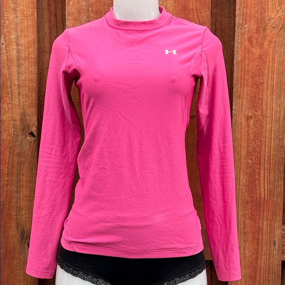 Under Armour Women's Hot Pink Long Sleeve Pullover Tee Size S